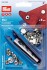 PRYM - Non-sew Fasteners 'Mini' Brass Silver 8mm Pack of 10