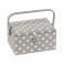 HobbyGift Sewing Box Medium Grey Spot