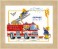 Vervaco Counted Cross Stitch  - Birth Record - Fire Engine