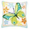 Vervaco Cross Stitch Cushion Kit - Green Butterfly