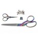 Scissors Gift Set Dressmaking (21.5cm) and Embroidery (9.5cm), Thimble & Pins Rainbow