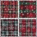 Fat Quarter Pack of 5 pieces - Christmas Tartan Red