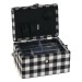 HobbyGift Sewing Box Medium Monochrome Gingham