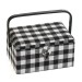 HobbyGift Sewing Box Medium Monochrome Gingham